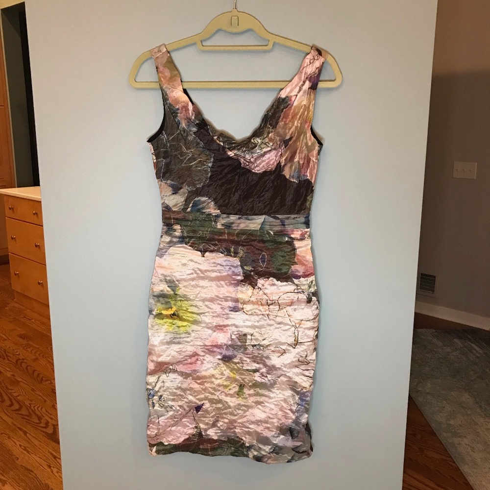 Abstract Fitted Nicole Miller Dress